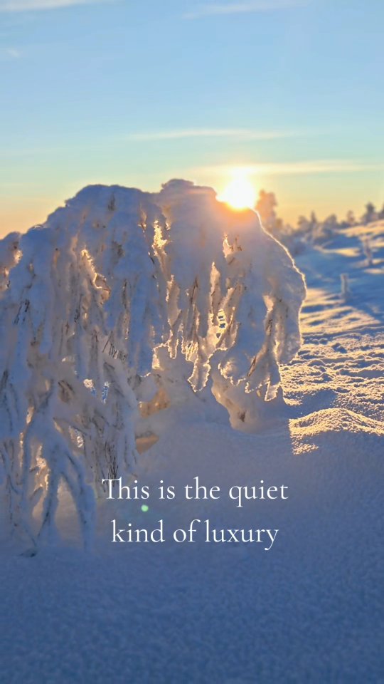 Having a day off, sunshine and spending it outside is the quiet kind of luxury in Lapland. #lapland #yllas #finnomenal #nature #winterwonderland