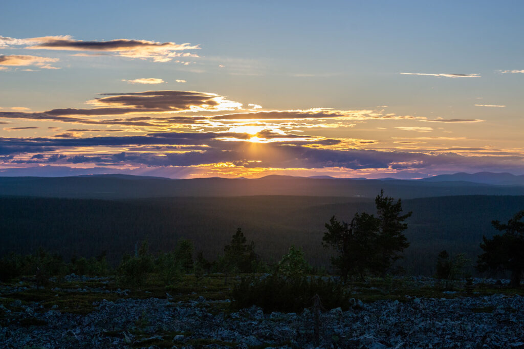 Workation in Lappland Kuertunturi Mitternachtssonne
