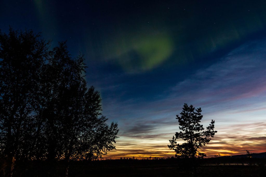 Nordlicht in Ylläs im Spätsommer